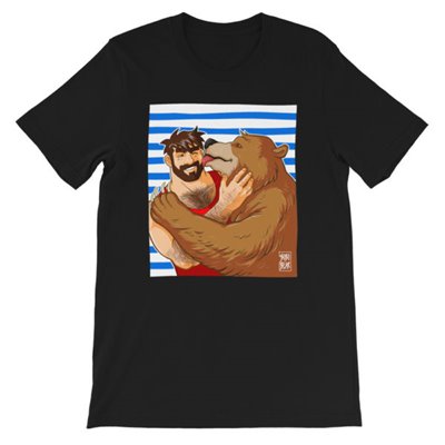 Bear Kiss - Stripes - T-Shirt