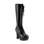 Exotica Platform Lace Boots Black 4" Heel