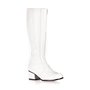 GoGo Boots White with Chunky 2" Heel