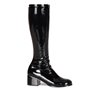 Retro Steel Toe GoGo Boot Black 2" Heel