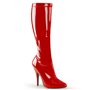 Seduce Stretch Knee Boot Red 5" Heel