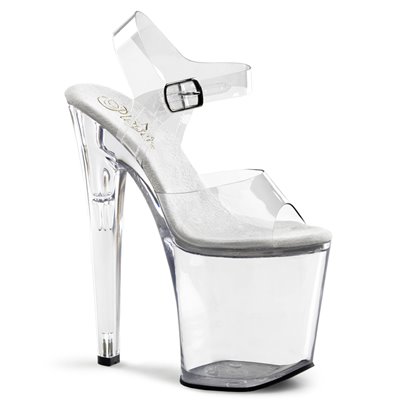 Xtreme Sandal Clear 8" Heel