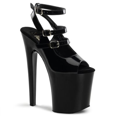 Xtreme Black Platform 8" Heel