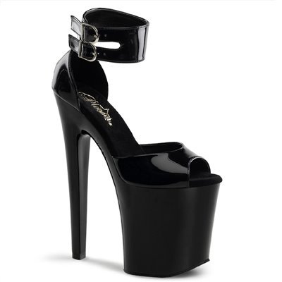 Xtreme Black Platform 8" Heel