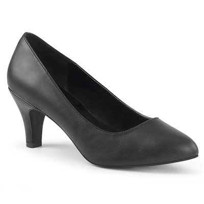 Divine Faux Leather Black 3" Heel