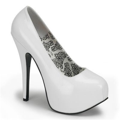 Teeze Platform Wide Width White 5 3/4" Heel