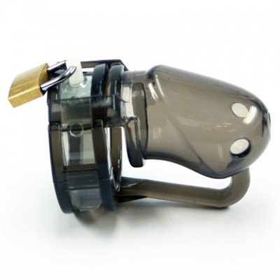 BON4 Transparent Black Chastity Device