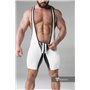 MASKULO - Wrestling Singlet Codpiece White