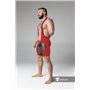 MASKULO - Wrestling Singlet Codpiece Open Rear Thigh Pads Red