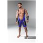 MASKULO - Wrestling Singlet Codpiece Open Rear Thigh Pads Royal Blue