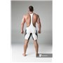 MASKULO - Wrestling Singlet Codpiece full thigh Pads White