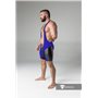 MASKULO - Wrestling Singlet Codpiece Open rear full thigh Pads Royal blue