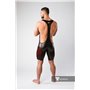 MASKULO - Color-Under Men's Fetish Wrestling singlet Zipped rear Red