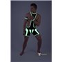 MASKULO - Wrestling Singlet Codpiece Open Rear Neon Green