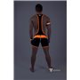 MASKULO - Men's Fetish Wrestling Singlet Codpiece Zippered rear Neon Orange