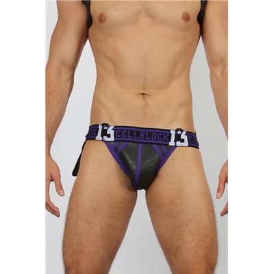 Sniper Neoprene Jock w/ Side Pocket Purple