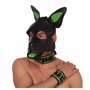 Leather handcuff - Green/Black