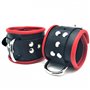 Leather handcuff - Black/Red