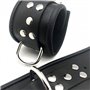 Leather handcuff - Black/Black