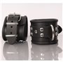 Leather handcuff - Black/Black