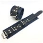 Leather handcuff - Black/Blue