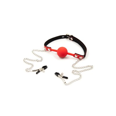 SILICON BAL GAG RED / PANTHER - NIPPLE CLAMPS