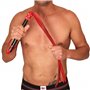 FLOGGER LEATHER RED STRINGS - 78cm - WOODEN HANDLE