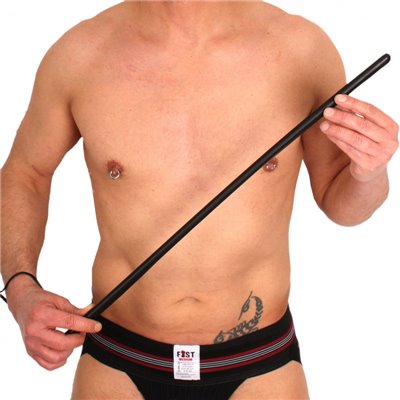 FLEXIBLE CANE - LEATHER / PE polyethylene - 64cm