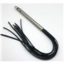 Flogger 12 leather strings - Aluminium handle - 53cm