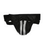 Addikt Leather Jockstrap Zip: Black & Red