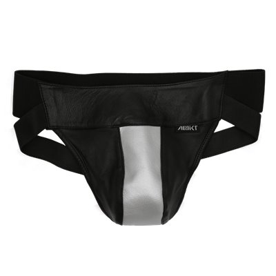 Addikt Leather Jockstrap: Black & Orange