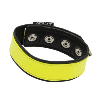 Addikt Leather Armband: Yellow