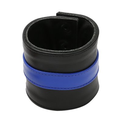 Addikt Smooth Leather Wristwallet: Black & Blue